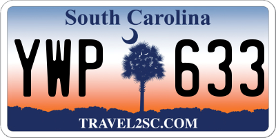 SC license plate YWP633
