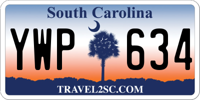 SC license plate YWP634