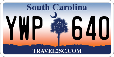 SC license plate YWP640