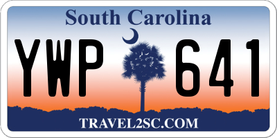 SC license plate YWP641