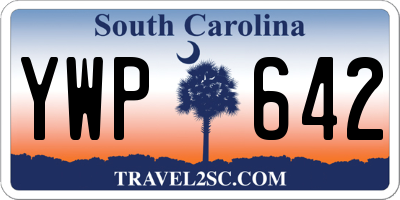 SC license plate YWP642