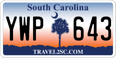 SC license plate YWP643