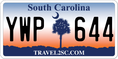 SC license plate YWP644