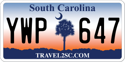 SC license plate YWP647