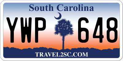 SC license plate YWP648