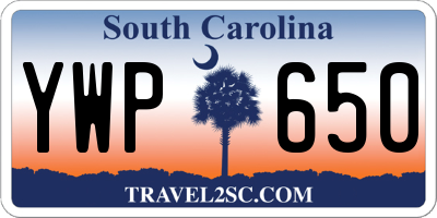 SC license plate YWP650