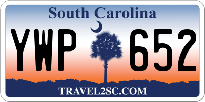 SC license plate YWP652
