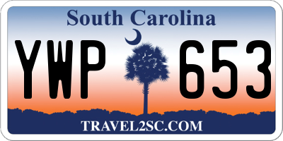 SC license plate YWP653