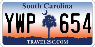 SC license plate YWP654