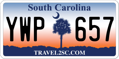 SC license plate YWP657