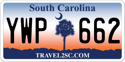 SC license plate YWP662
