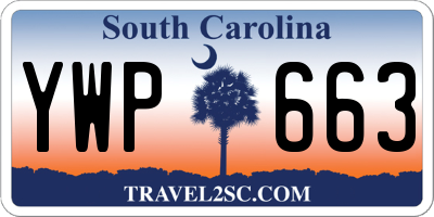 SC license plate YWP663