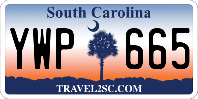 SC license plate YWP665