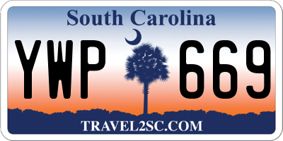 SC license plate YWP669