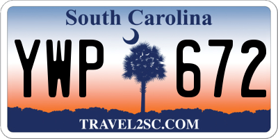 SC license plate YWP672