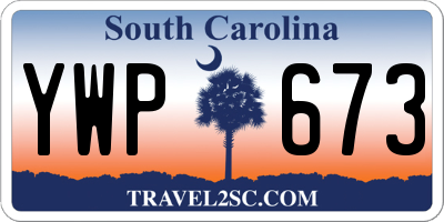 SC license plate YWP673