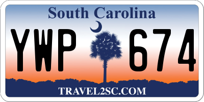 SC license plate YWP674