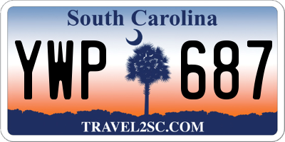 SC license plate YWP687