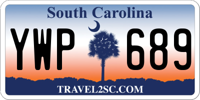 SC license plate YWP689