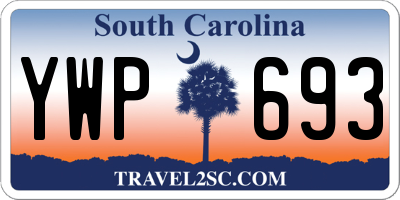 SC license plate YWP693
