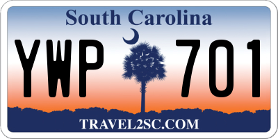 SC license plate YWP701