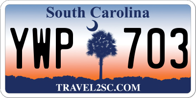 SC license plate YWP703
