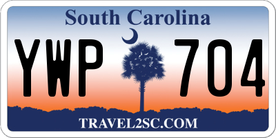 SC license plate YWP704