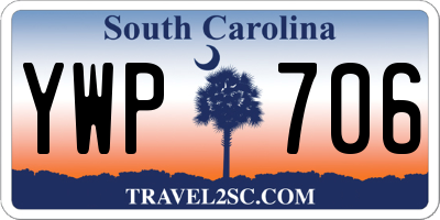 SC license plate YWP706
