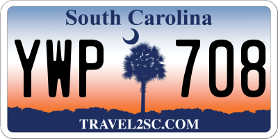 SC license plate YWP708