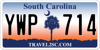 SC license plate YWP714