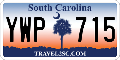 SC license plate YWP715