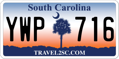 SC license plate YWP716