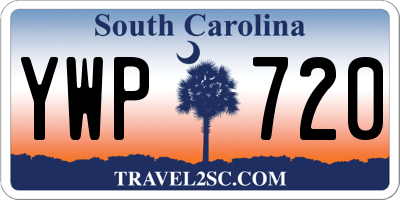 SC license plate YWP720