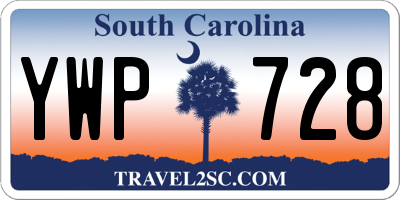 SC license plate YWP728