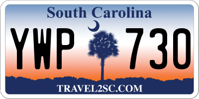 SC license plate YWP730