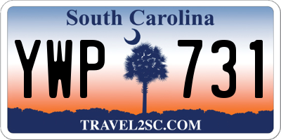 SC license plate YWP731