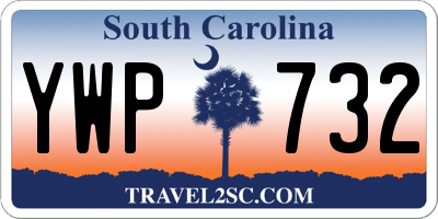 SC license plate YWP732