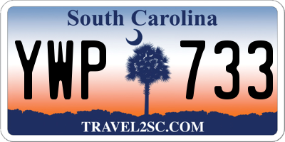 SC license plate YWP733