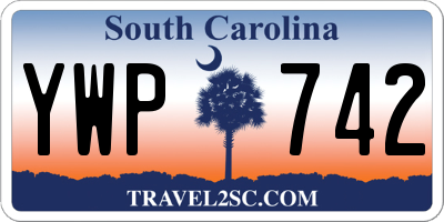 SC license plate YWP742