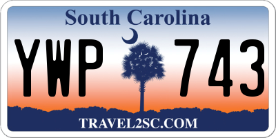 SC license plate YWP743