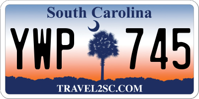 SC license plate YWP745