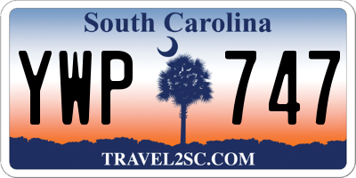 SC license plate YWP747