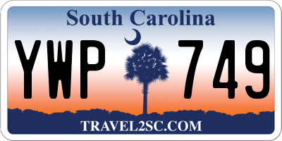 SC license plate YWP749