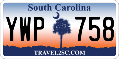 SC license plate YWP758