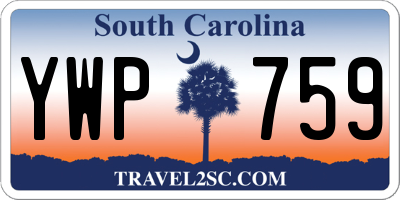 SC license plate YWP759