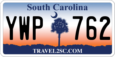 SC license plate YWP762