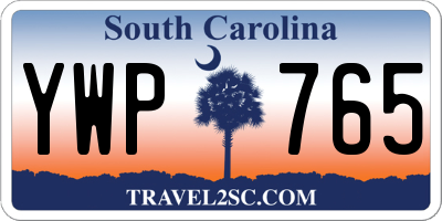 SC license plate YWP765