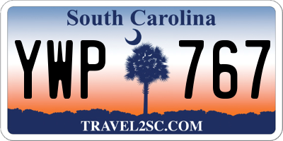 SC license plate YWP767