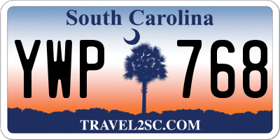 SC license plate YWP768