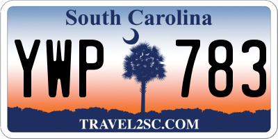 SC license plate YWP783